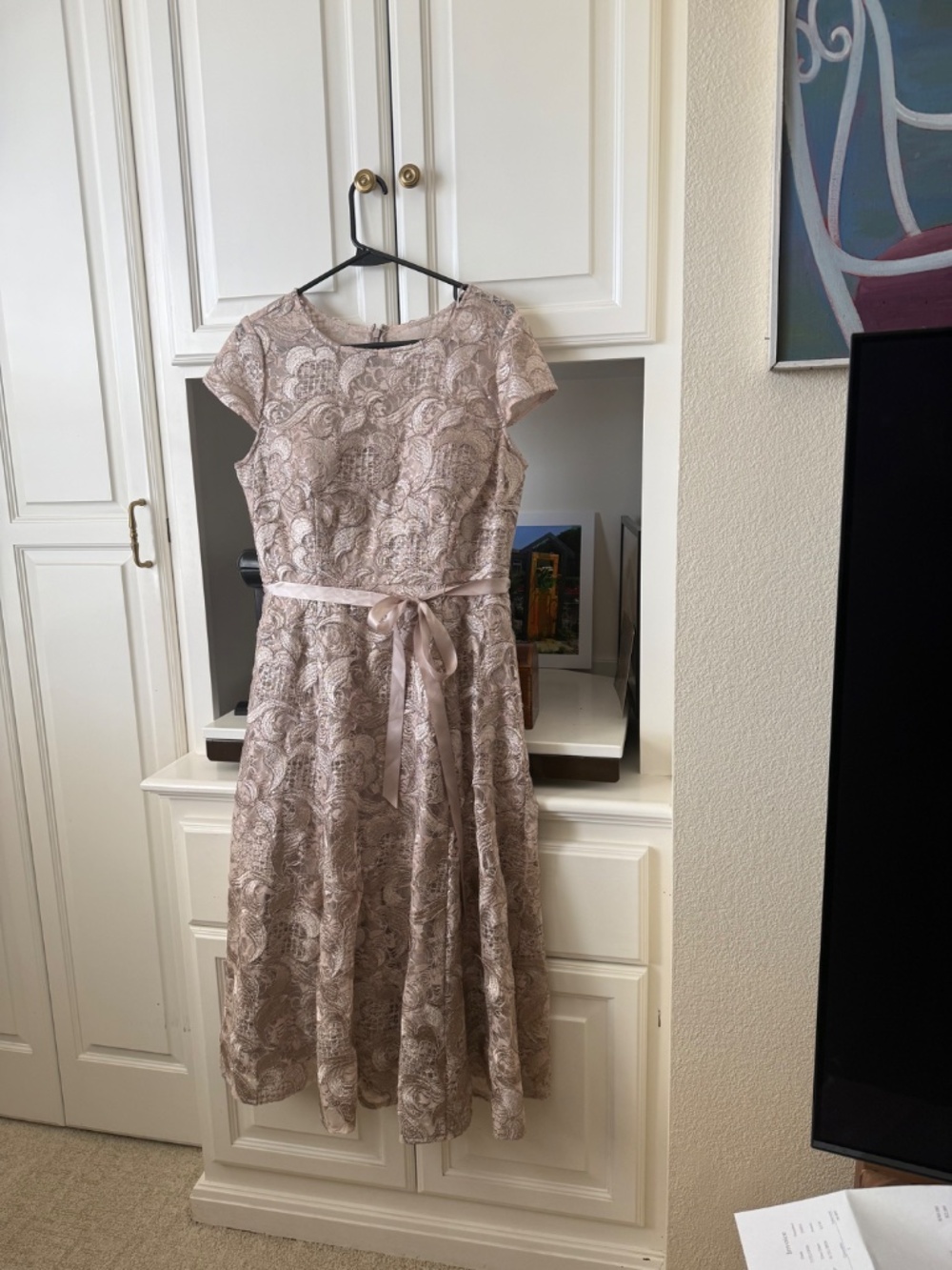 Alex Evenings champagne lace gown - Picture 3 of 4
